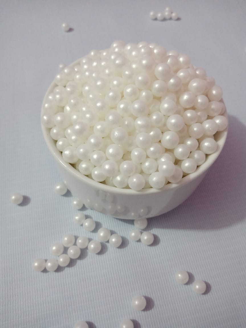 White Pearl 10mm Edible Sugar Pearls/ Dragée Balls - 50g